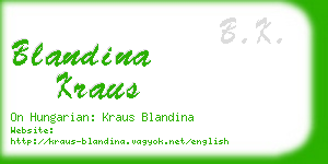 blandina kraus business card